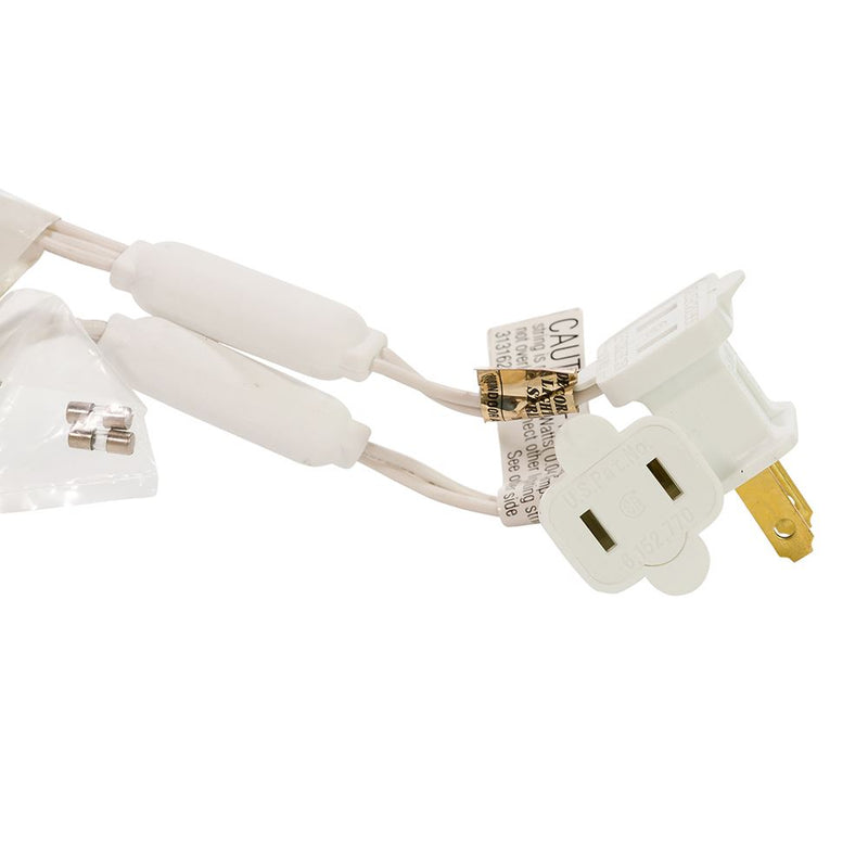 50-Light 5mm Warm White LED White Wire Light Set - The Country Christmas Loft