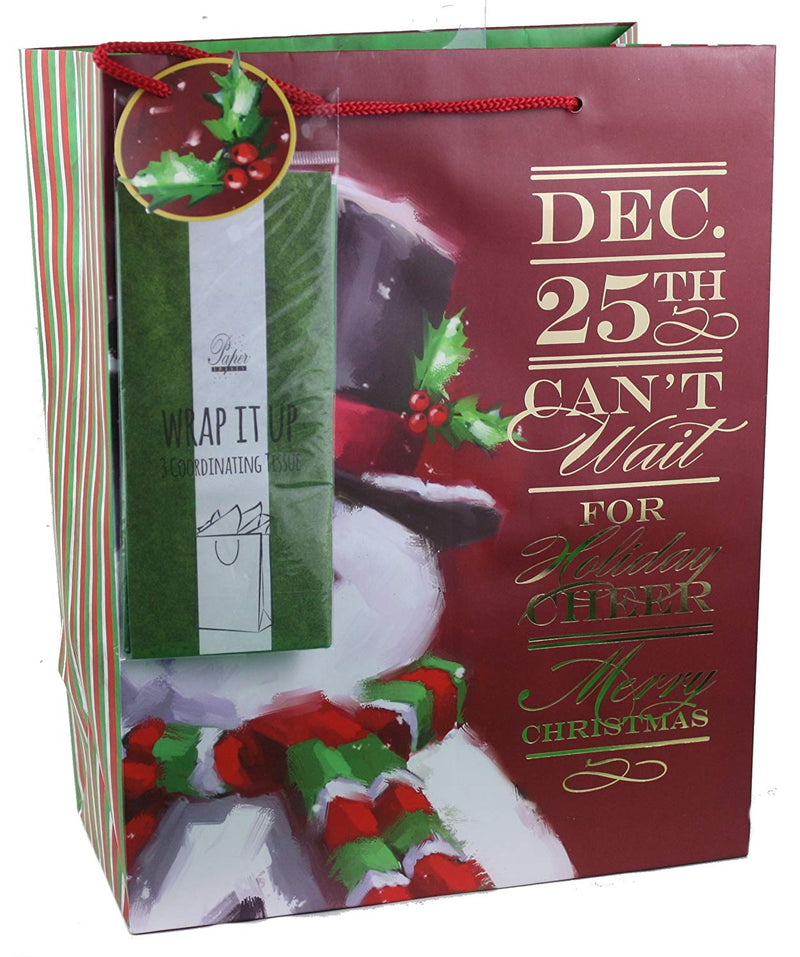 Large Gift Bag With Tissue - Dec 25Th