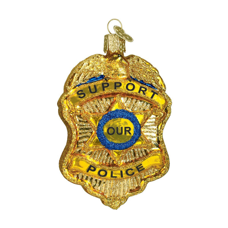 Old World Christmas Police Badge - The Country Christmas Loft