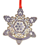 Sparkling Snowflake Collectible Brass Ornament - The Country Christmas Loft