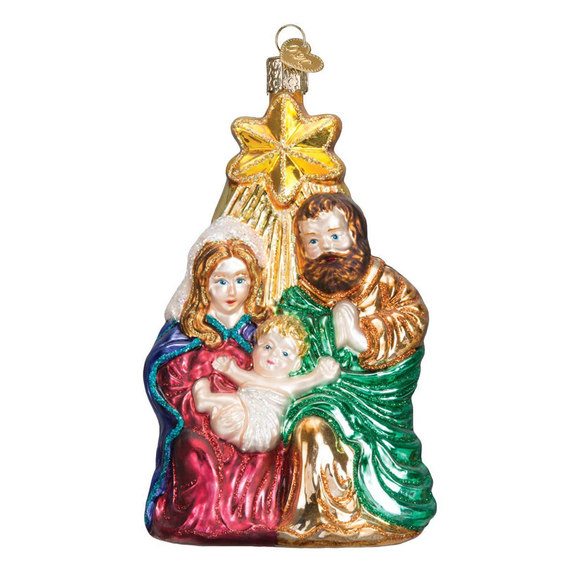 Holy Family Glass Ornament - 5 - The Country Christmas Loft