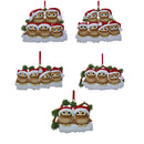 Adorable Owl Family Ornament -  Family of 6 - The Country Christmas Loft