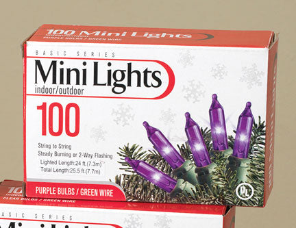 100 UL Purple Indoor/Outdoor String Light - The Country Christmas Loft