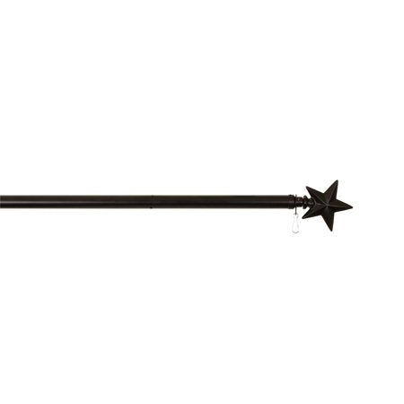 Black Star - Flag Pole - 60 Inch - The Country Christmas Loft