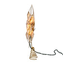 Lighted Gold Tin Double Point Capiz Star Treetop