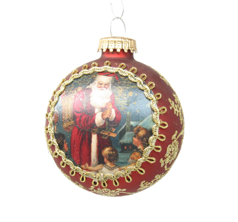 Historic Santa on Silk 2023 Ornament - 1904 Pere Noel