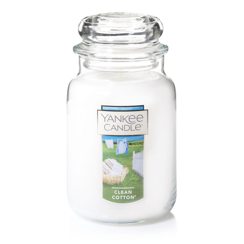 Yankee Candle Original Jar Candle - Clean Cotton - Large - The Country Christmas Loft