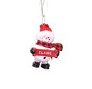 Cozy Snowman Ornament (Letters A - F) - - The Country Christmas Loft