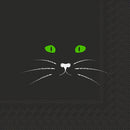 Black Cat Face Cocktail Napkin - The Country Christmas Loft
