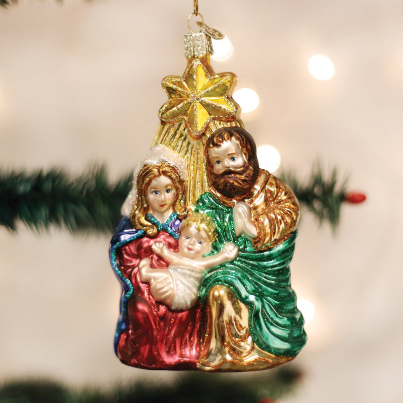 Holy Family Glass Ornament - 5 - The Country Christmas Loft