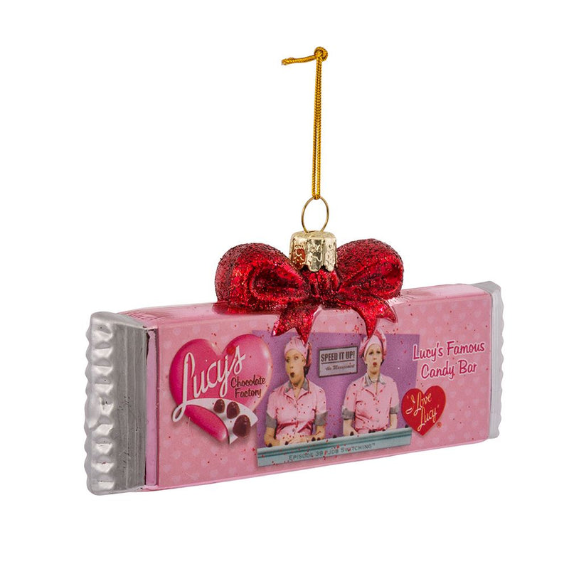 I Love Lucy Chocolate Bar Glass Ornament - The Country Christmas Loft
