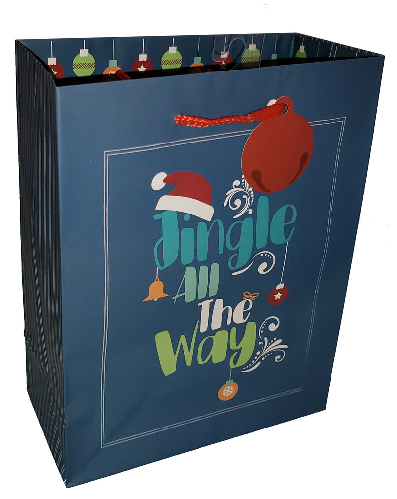 Christmas Lettering Medium Gift Bag- All The Way - The Country Christmas Loft