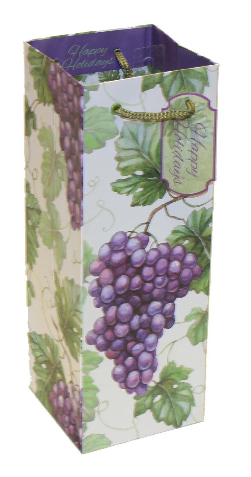 Bottle Gift Bag - Grapes - The Country Christmas Loft