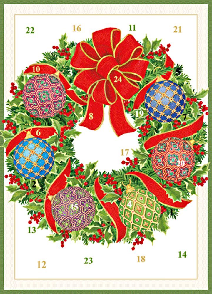 Imperial Ornament Wreath Advent - The Country Christmas Loft