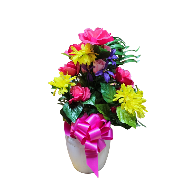 22" Potted Floral Basket -