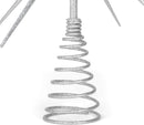 Silver Burst Tree Topper with Spike on Spring - 15 inch