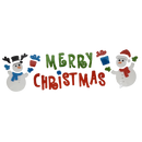 Wide Window Gel Clings - Merry Christmas  Snowman - Christmas >> Decor - by Alef