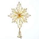 30-Light Warm White Fairy LED Gold Star Treetop - 15 Inch
