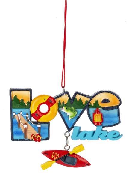 Love Lake Kayak Ornament - The Country Christmas Loft