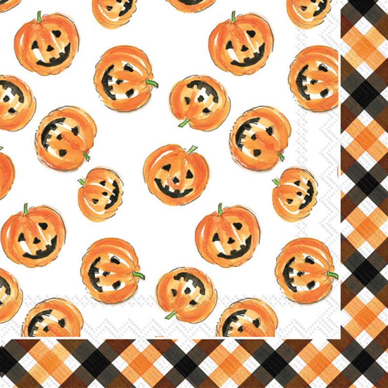 Pumpkin Faces - Lunch Napkin - The Country Christmas Loft