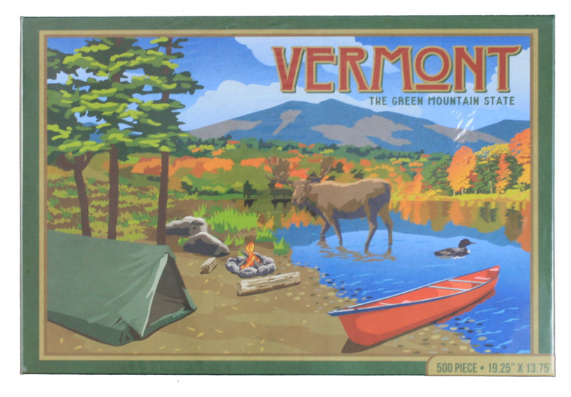 Vermont Camp Scene 500 Piece Puzzle - The Country Christmas Loft