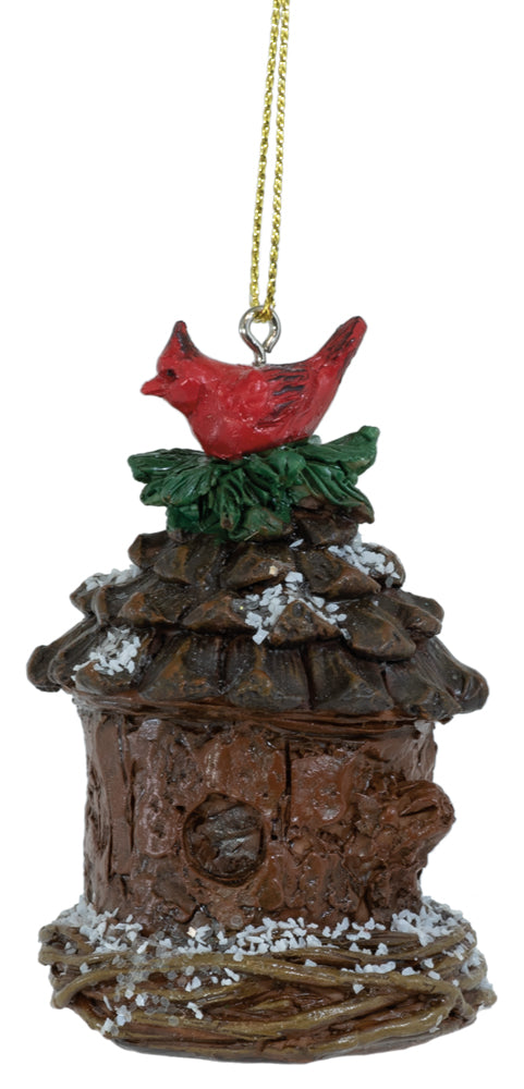 Cardinal Birdhouse Ornament - The Country Christmas Loft