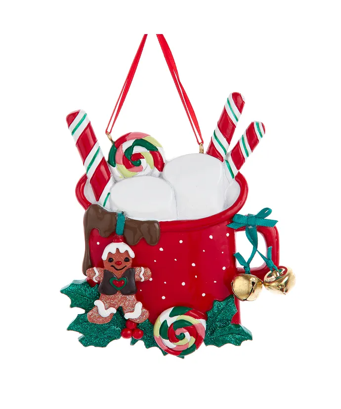 Cocoa Mug With Marshmallows Ornament - Family of 2 - The Country Christmas Loft