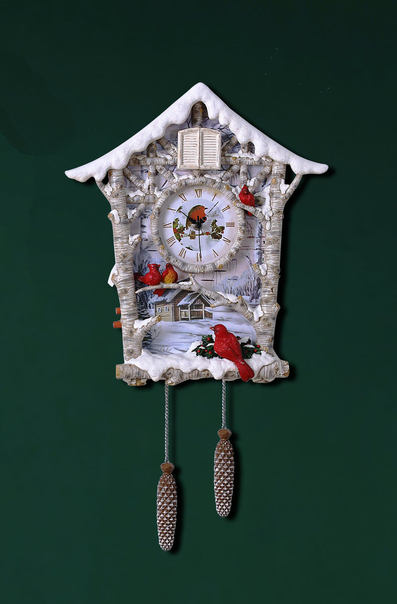 Cardinal Cuckoo Clock - The Country Christmas Loft