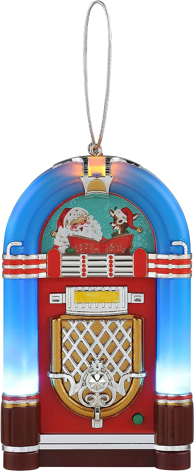 Mr. Christmas Mini Juke Box Ornament - Blue