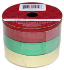 10 Foot Premium Ribbon 3 Piece Set - Red/Green/Gold - The Country Christmas Loft