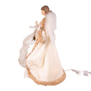 16 Inch  UL 10-Light Rustic Natural Angel Treetop - The Country Christmas Loft