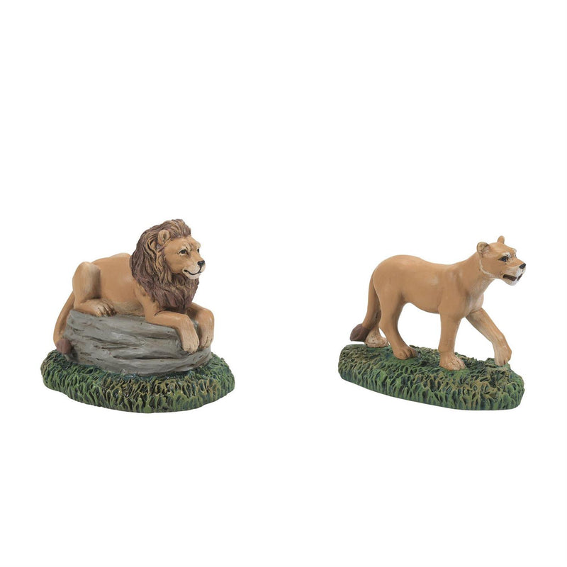 Zoological Garden Lion - Set of 2 - The Country Christmas Loft