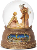 Musical Nativity Glitterdome with Nativity Scene - 5.5 Inch