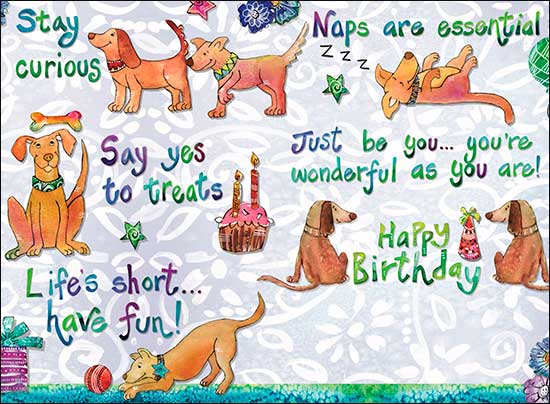 Birthday Card - Life Lessons From A Dog - The Country Christmas Loft