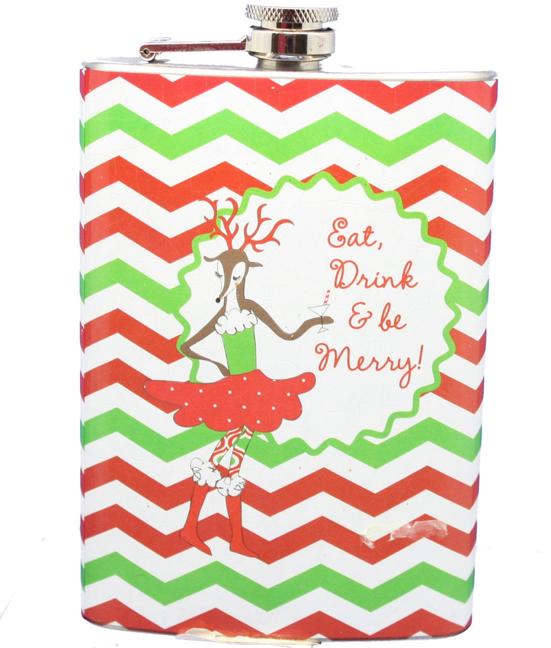 Reindeer Flask - Striped - The Country Christmas Loft