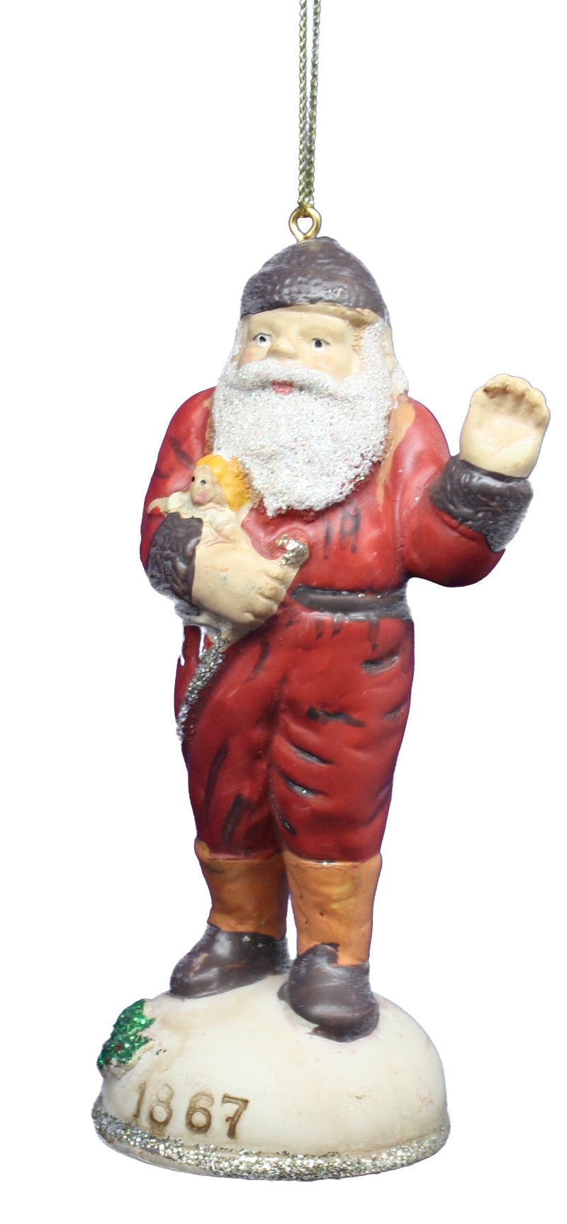 Santa Thru The Ages Ornament - 1867 - The Country Christmas Loft