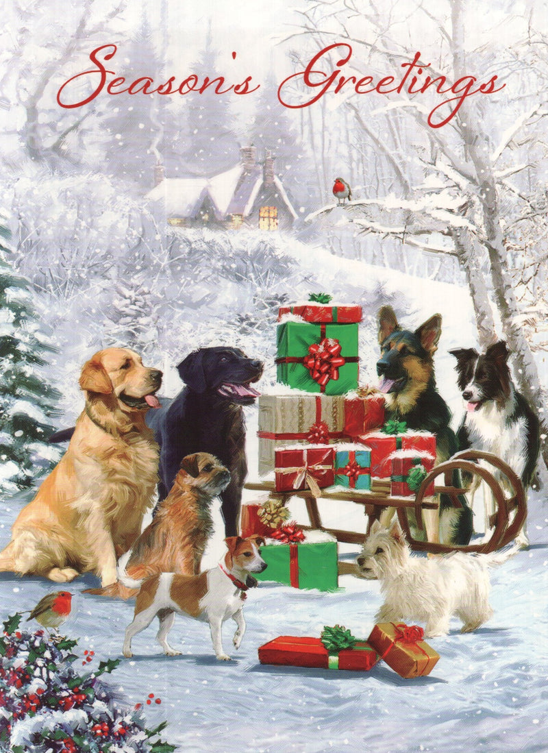 Love of Pets 18 Card Boxed Set - Seasons Greetings Dogs - The Country Christmas Loft
