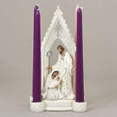 Holy Family Advent Silver Dot Candle Holder - The Country Christmas Loft