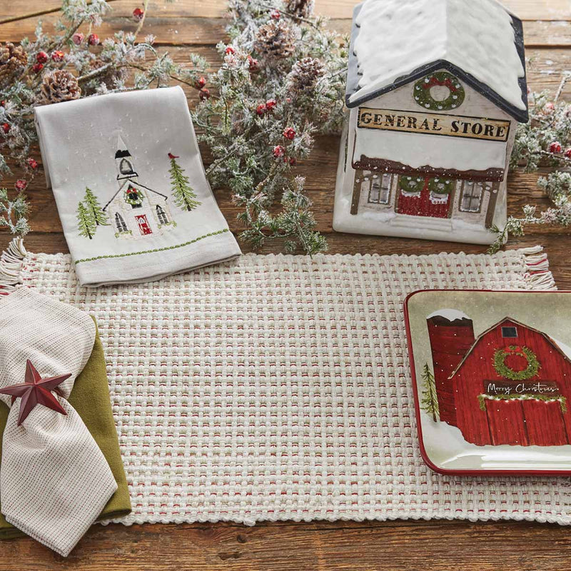 Basketweave Sprig - Placemat - The Country Christmas Loft