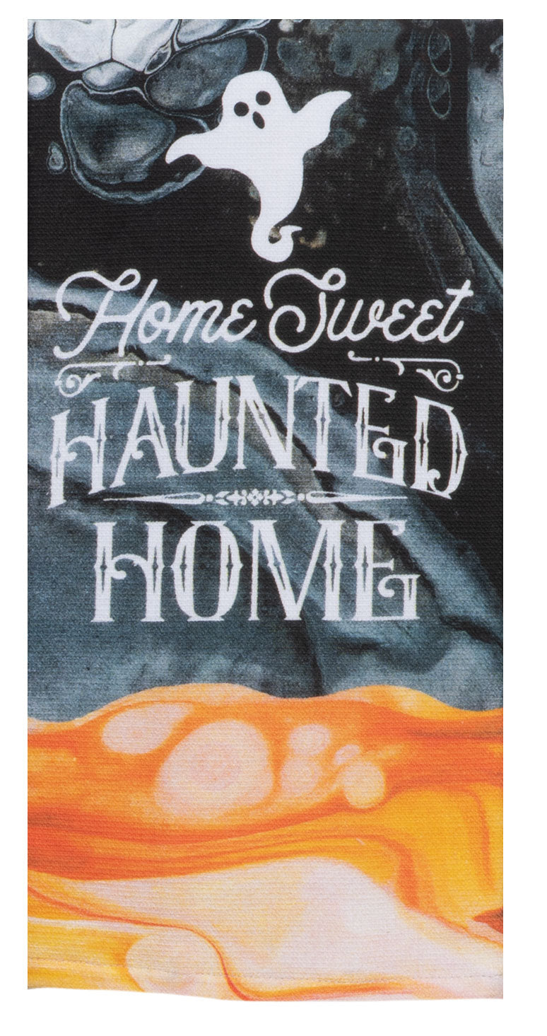 Home Sweet Haunted Home Spooky Season Dual Purpose Terry Towel - The Country Christmas Loft