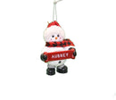 Cozy Snowman Ornament (Letters A - F) - - The Country Christmas Loft