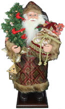 Burgandy Gold Santa - 20" " - The Country Christmas Loft