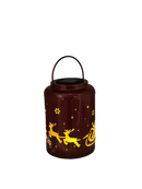 Solar Santa Lantern Luminary - 8 Inch