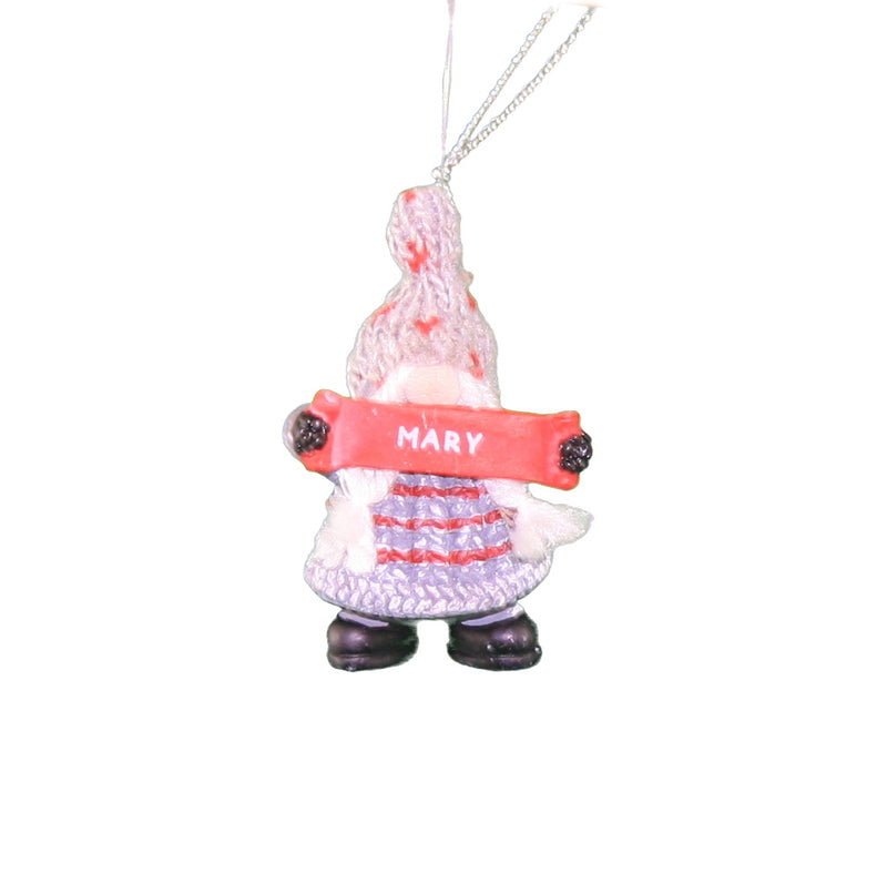 Personalized Gnome Ornament (Letters J-P) - Mary - The Country Christmas Loft