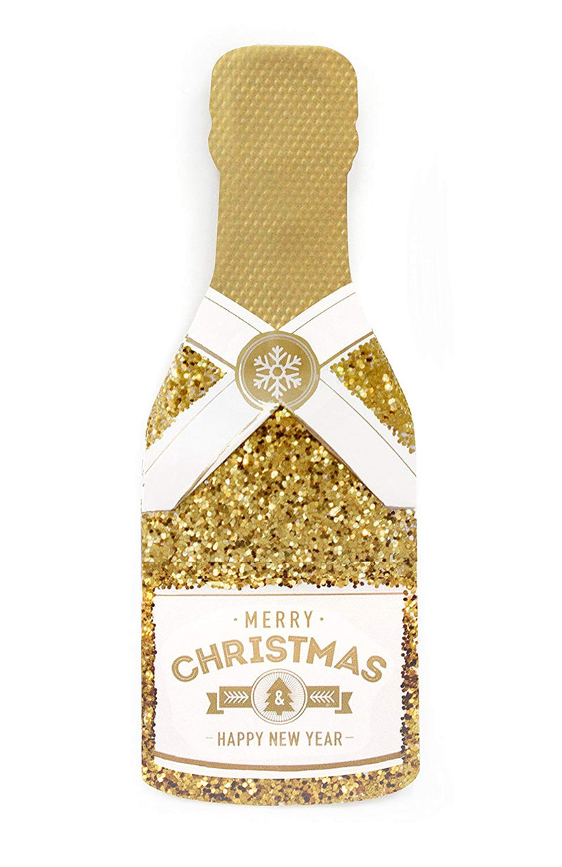 Merry Christmas Champagne Gold Card - The Country Christmas Loft