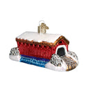 Old World Christmas Covered Bridge Glass Blown Ornament - The Country Christmas Loft
