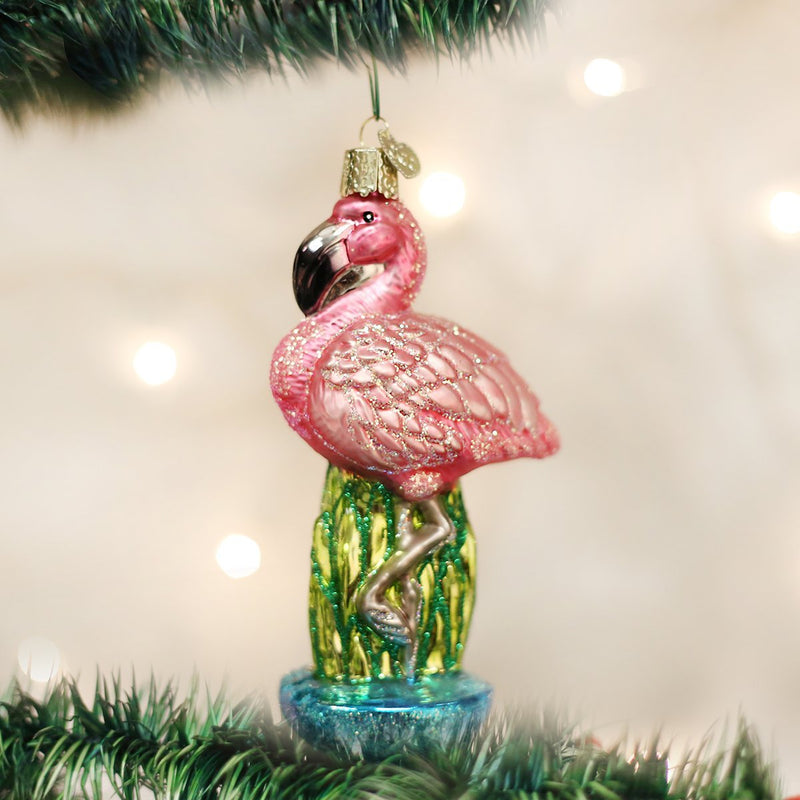 Old World Christmas Flamingo - The Country Christmas Loft