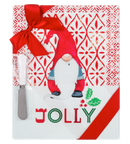 Gnome Glass Cutting Board with Spreader
