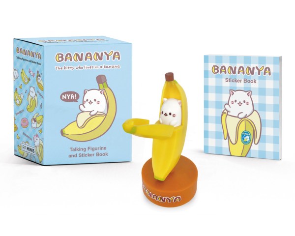 Bananya Talking Figurine and Sticker Book