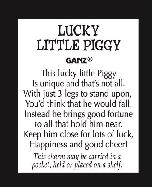 Lucky Little Piggy Charm - The Country Christmas Loft